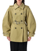 Ganni Coats Beige