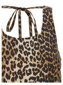 Ganni 'Leopard Cotton Poplin Mini' Dress