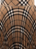 Geplooide geruite rok van Burberry-wolmix