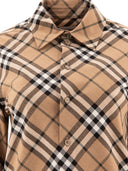 Burberry wolmix overhemd met ruitmotief
