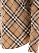 Burberry wolmix overhemd met ruitmotief
