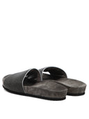 Brunello Cucinelli Suede "Precious" Slides