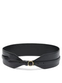 Alaïa brede dubbele leren riem