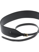 Alaïa brede dubbele leren riem