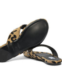 Alaïa Pony Skin Flip Flops