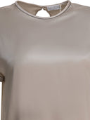 Brunello Cucinelli Silk Crewneck T Shirt