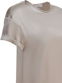 Brunello Cucinelli Silk Crewneck T Shirt