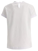 Brunello Cucinelli Cotton Jersey T Shirt With Precious Faux Layering