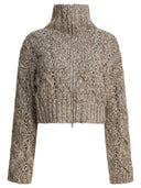 Brunello Cucinelli "Dazzling Chiné" Wool Zipper Sweater