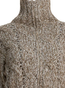 Brunello Cucinelli "Dazzling Chiné" Wool Zipper Sweater