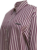 Brunello Cucinelli Cotton Poplin Shirt With Shiny Tab