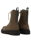 Brunello Cucinelli Suede Lace Up Ankle Boots