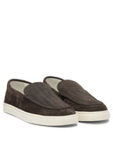 Brunello Cucinelli suède loafers met chevroneffect