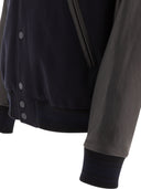 Golden Goose Blouson Bomber En Laine Et Cuir