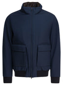 Herno Melange Effect Bomber Jacket