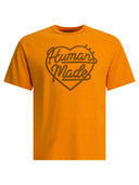 Door de mens gemaakt T-shirt met ronde hals en print