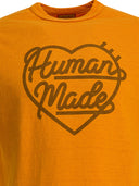 Door de mens gemaakt T-shirt met ronde hals en print