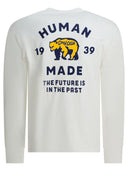 Door de mens gemaakt "Grafisch /S"T-shirt met ronde hals