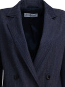 Max Mara Denim Effect Double Breasted Blazer