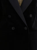 Max Mara Double Breasted Velvet Blazer