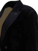 Max Mara Double Breasted Velvet Blazer