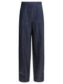 Max Mara Denim Effect Wool Pants