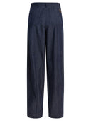 Max Mara Denim Effect Wool Pants