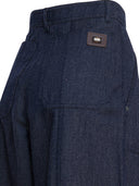 Max Mara Denim Effect Wool Pants