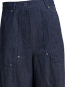 Max Mara Denim Effect Wool Pants