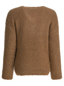 Max Mara Camel And Silk V Neck Sweater