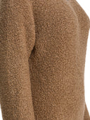 Max Mara Camel And Silk V Neck Sweater
