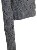 Max Mara Sportmax Wool Blend Crewneck Sweater With Braids