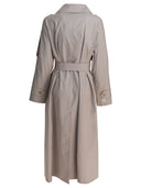 Max Mara The Cube Double Breasted Cotton Twill Trench Coat