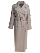 Max Mara The Cube Double Breasted Cotton Twill Trench Coat