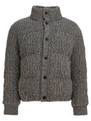 Moncler Grenoble Wool Tweed "Ellesmere" Down Jacket