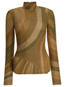 Camiseta con cuello simulado y estampado Iride de Pucci