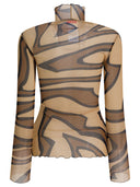 Pucci Labirinto Print Tulle T Shirt