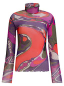 Pucci Orchidee Print Tulle T Shirt