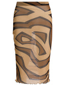 Pucci Labyrinth Print Midi Skirt