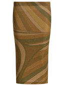 Pucci midi-rok met irisprint