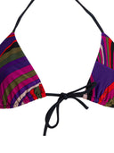 Pucci driehoekige bikinitop met iriserende print