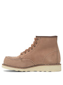 Red Wing Shoes "6'' Moc Toe 3319 Dusty Rose Abilene" Lace Up Ankle Boots