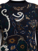 Sacai Floral Jacquard Knit Sweater