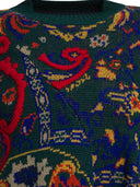 Sacai gebloemde jacquard gebreide trui