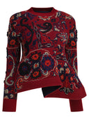 Sacai Floral Jacquard Knit Sweater