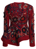 Sacai Floral Jacquard Knit Sweater