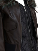 Chaqueta de cuero convertible Sacai