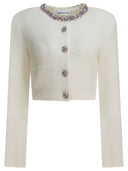 Self Portrait Embellished Wool Blend Cardigan