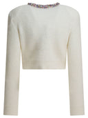 Self Portrait Embellished Wool Blend Cardigan
