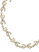 Self Portrait Necklace With Embellished Bows And Crystals